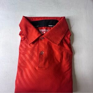 Nike Long Sleeved Golf Orange Polo Shirt Lg